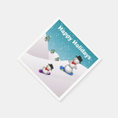 Niedlich Snowboarden Serviette (Ecke)