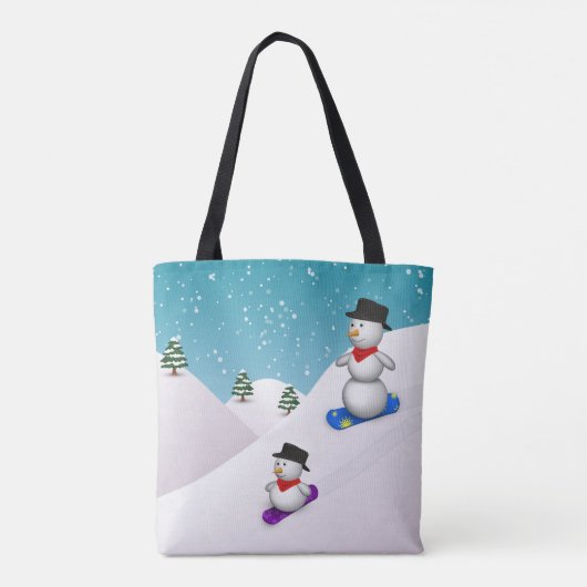 Niedlich Snowboarden Tasche (Rückseite)