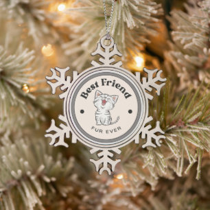 NIEDLICH! Snowflake Ornament - Bester Freund Fur a