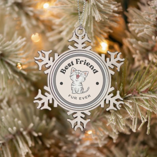 NIEDLICH! Snowflake Ornament - Bester Freund Fur a (Baum)