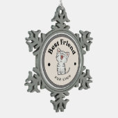 NIEDLICH! Snowflake Ornament - Bester Freund Fur a (Links)