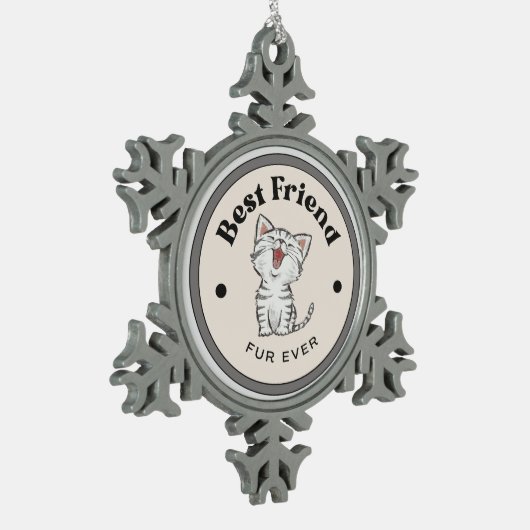 NIEDLICH! Snowflake Ornament - Bester Freund Fur a (Links)