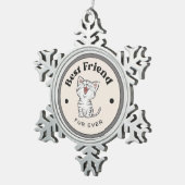 NIEDLICH! Snowflake Ornament - Bester Freund Fur a (Rechts)