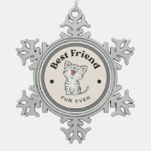 NIEDLICH! Snowflake Ornament - Bester Freund Fur a (Vorderseite)