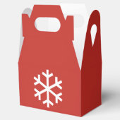 Niedlich Snowflake Weihnachten - Red Favor Box Geschenkschachtel (Geöffnet)