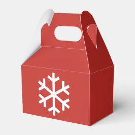 Niedlich Snowflake Weihnachten - Red Favor Box Geschenkschachtel