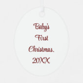 Niedlich Snowman 1. Weihnachtsfeier Ornament Aus Metall (Rückseite)