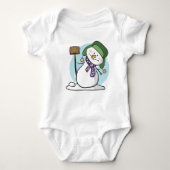 Niedlich Snowman Baby Bodysuit Baby Strampler (Vorderseite)