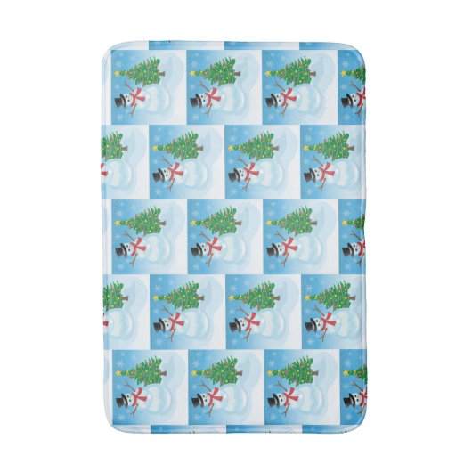 Niedlich Snowman Badematte (Vorderseite Vertikal)
