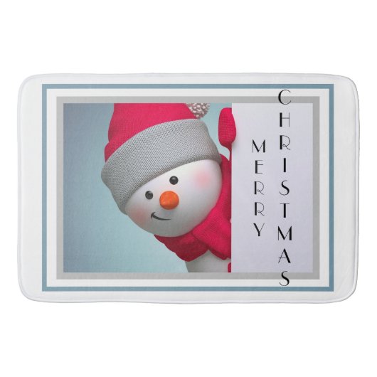 Niedlich Snowman Badematte (Vorderseite)