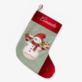Niedlich Snowman Baker Weihnachts-Strumpf Kleiner Weihnachtsstrumpf (Vorderansicht (hängend))