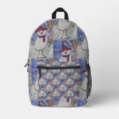 Niedlich Snowman Bedruckter Rucksack (Vorderseite)