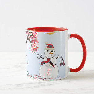 Niedlich Snowman Candy Cane Tree Tasse