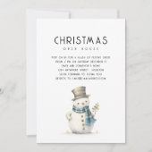 Niedlich Snowman Christmas Open House Einladung (Vorderseite)