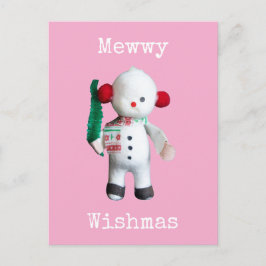 Niedlich Snowman Christmas Postcard Postkarte