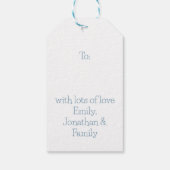 Niedlich Snowman Cosy Weihnachtsangebot Geschenkanhänger (Rückseite)