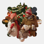 Niedlich Snowman Custom Christmas Foto Keepake Car Ornament Karte (Rückseite)