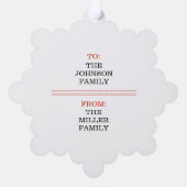 Niedlich Snowman Custom Christmas Ornament Karte (Rückseite)