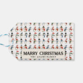 Niedlich Snowman Custom Frohe Weihnachten Geschenkanhänger (Rückseite Horizontal)