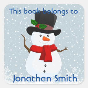 Niedlich Snowman Design Buchzeichen Sticker