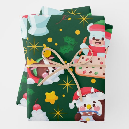 Niedlich Snowman Dog Weihnachten Geschenkpapier Set (Beispiel)