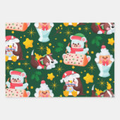 Niedlich Snowman Dog Weihnachten Geschenkpapier Set (Vorderseite)