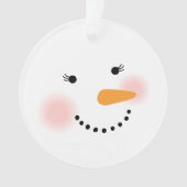 Niedlich Snowman Face Holiday Ornament (Vorderseite)