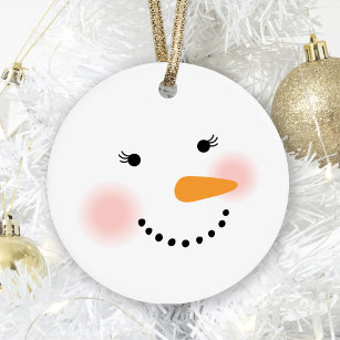 Niedlich Snowman Face Holiday Ornament