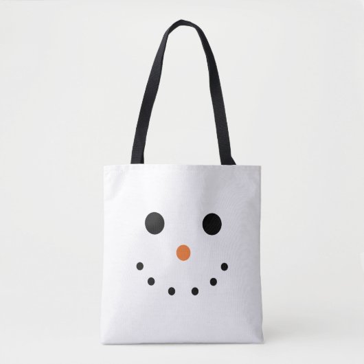 Niedlich Snowman Face Tote Bag Tasche (Vorderseite)