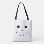 Niedlich Snowman Face Tote Bag Tasche (Rückseite)