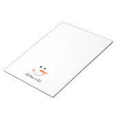 Niedlich Snowman Face White Winter kundenspezifisc Notizblock (angewinkelt)