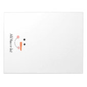 Niedlich Snowman Face White Winter kundenspezifisc Notizblock (Vorderseite)