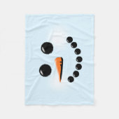 Niedlich Snowman Face Winterurlaub Snowmen Weihnac Fleecedecke (Vorderseite)