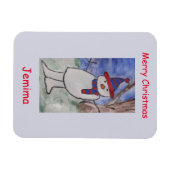 Niedlich Snowman Flexible Magnet (Horizontal)