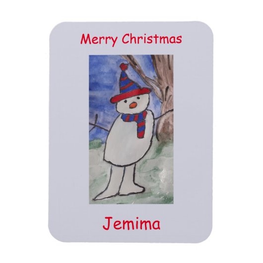 Niedlich Snowman Flexible Magnet (Vertikal)