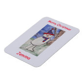 Niedlich Snowman Flexible Magnet (Linke Seite)