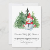 Niedlich Snowman Frohe Weihnachtsflat Feiertagskarte (Vorderseite)