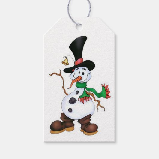 Niedlich Snowman Geschenkanhänger (Vorderseite)