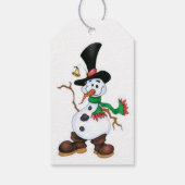 Niedlich Snowman Geschenkanhänger (Rückseite)