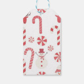 Niedlich Snowman Geschenkanhänger (Rückseite)