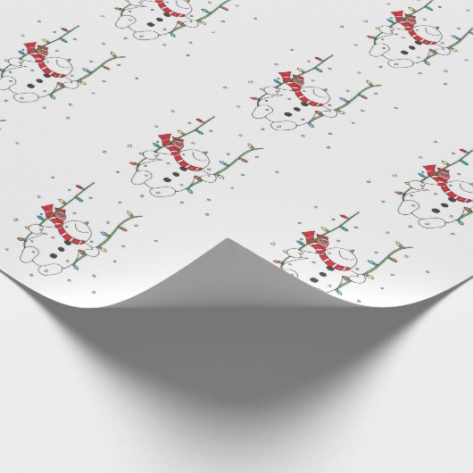Niedlich Snowman Geschenkpapier (Ecke)