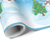 Niedlich Snowman Geschenkpapier (Rolleneckpunkt)