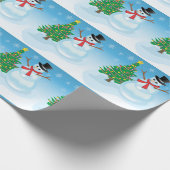 Niedlich Snowman Geschenkpapier (Ecke)