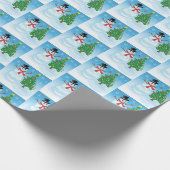 Niedlich Snowman Geschenkpapier (Ecke)