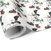 Niedlich Snowman Geschenkpapier (Rolleneckpunkt)