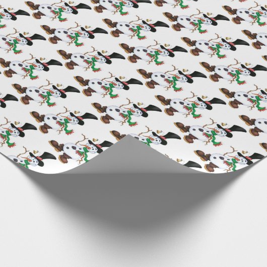 Niedlich Snowman Geschenkpapier (Ecke)