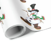 Niedlich Snowman Geschenkpapier (Rolleneckpunkt)