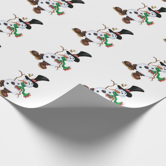 Niedlich Snowman Geschenkpapier (Ecke)