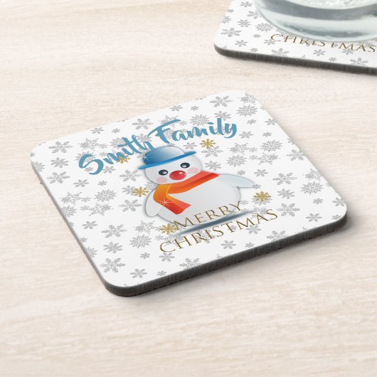 Niedlich Snowman Getränkeuntersetzer (Linke Seite)
