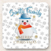 Niedlich Snowman Getränkeuntersetzer (Vorderseite)